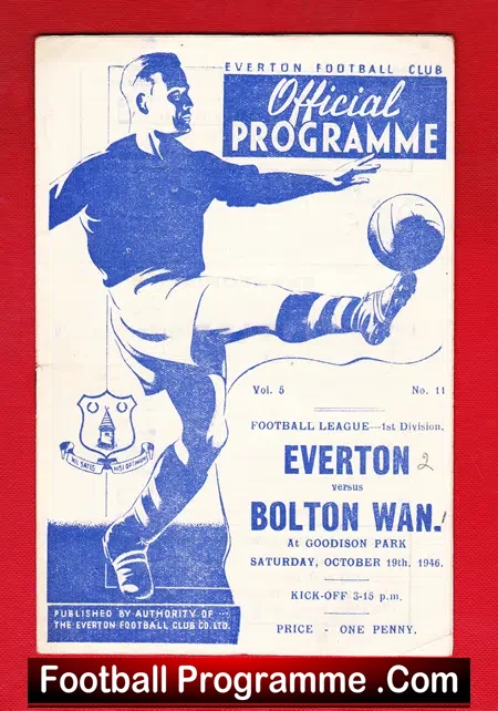 Everton v Bolton Wanderers 1946