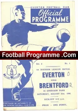 Everton v Brentford 1946