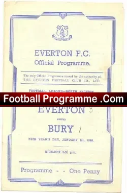 Everton v Bury 1946