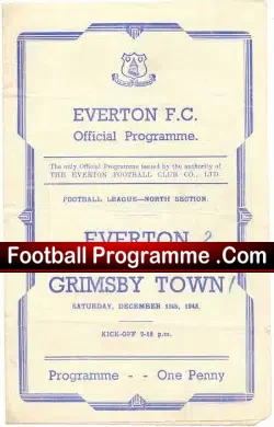 Everton v Grimsby Town 1945