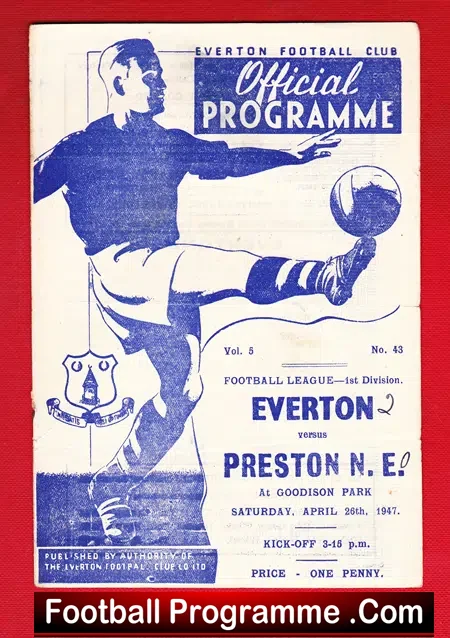 Everton v Preston 1947