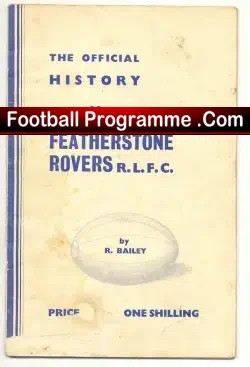 Featherstone Rovers a History of Booklet 1956