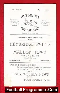 Heybridge Swifts v Maldon Town 1960