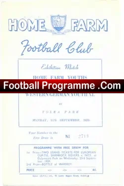 Home Farm v West Germany 1959 – Youth Match