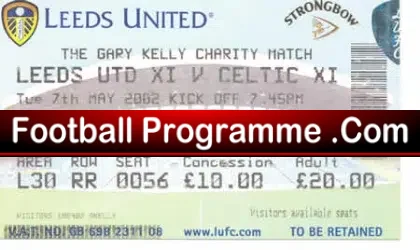 Leeds United v Glasgow Celtic 2002 Gary Kelly Charity Match