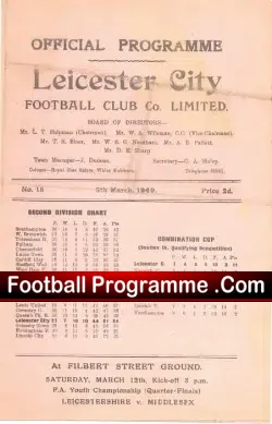 Leicester City v Luton Town 1949