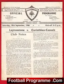 Leytonstone v Corinthian Casuals 1948 – 1940s Football Programme
