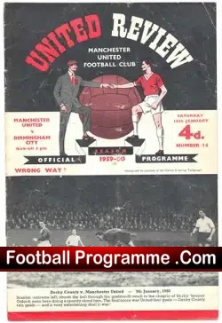 Manchester United v Birmingham City 1960 – Maurice Setters Debut