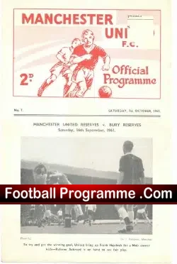 Manchester United v Bolton Wanderers 1961 – Reserves Game
