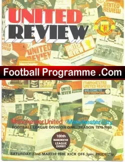 Manchester United v Manchester City 1980 100th Manchester Derby