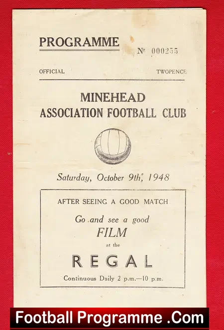 Minehead v Dawlish Town 1948 – 1940s