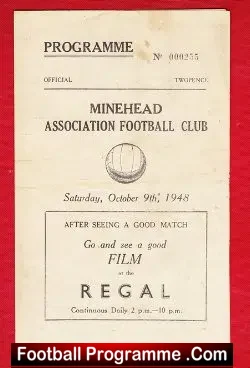 Minehead v Dawlish Town 1948 – 1940s