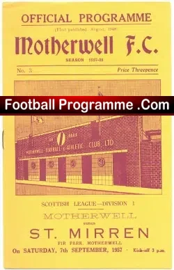 Motherwell v St Mirren 1957