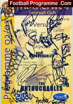 Motherwell v Untouchables 2002 – Autographed Signed