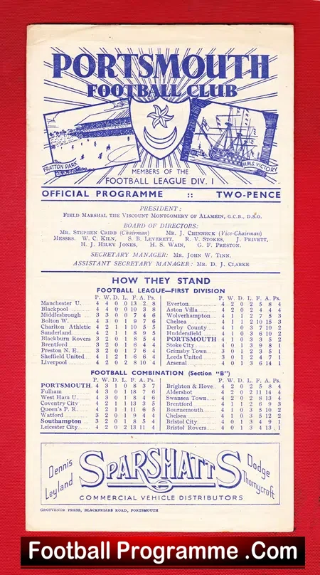 Portsmouth v Aldershot 1946 – 1940s