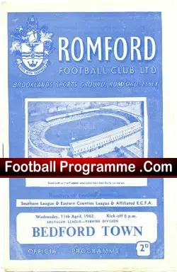Romford v Bedford Town 1962