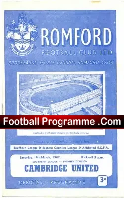 Romford v Cambridge United 1962