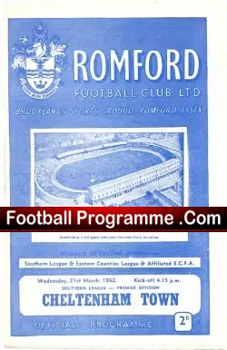 Romford v Cheltenham Town 1962