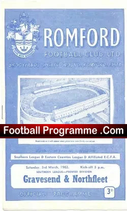 Romford v Gravesend Northfleet 1962
