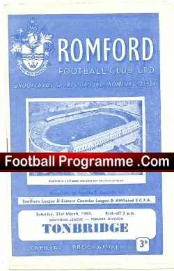 Romford v Tonbridge 1962