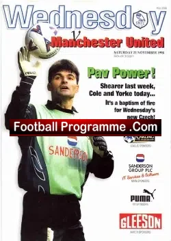Sheffield Wednesday v Manchester United 1998 – 1