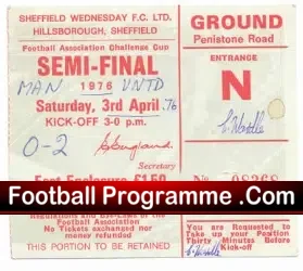 Sheffield Wednesday v Manchester United 1976 – FA Cup Semi Final