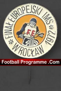 Speedway Pin Badge European Final 1972 Wroclaw