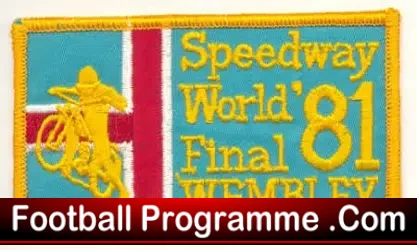 Speedway World Final 1981 Sew On Patch Badge