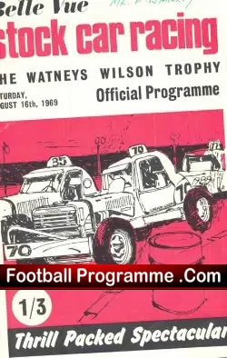 Stock Car Programme 1969 – Watneys Trophy