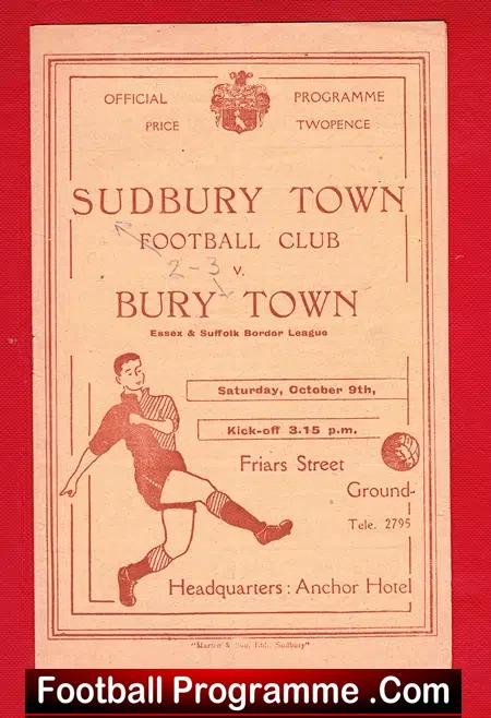 Sudbury Town v Bury 1948