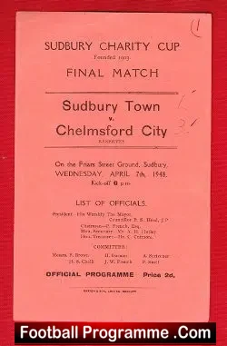 Sudbury Town v Chelmsford City 1948