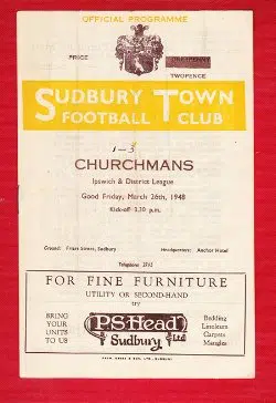 Sudbury Town v Churchmans 1948