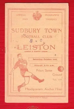Sudbury Town v Leiston 1949