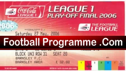 Swansea v Barnsley 2006 – League 1 Playoff Final Ticket