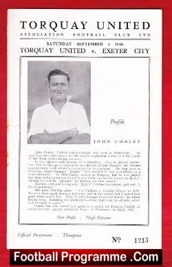 Torquay United v Exeter City 1948 – 1940s Football Programme