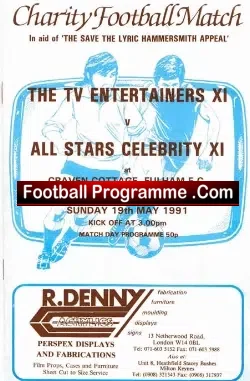 TV Entertainers v All Stars 1991 – at Fulham