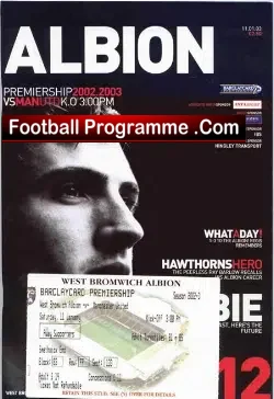 West Bromwich Albion v Manchester United 2003 – Plus Ticket