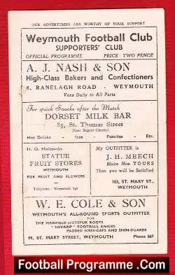 Weymouth v Hamworthy 1947 – 1940s