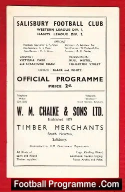 Wiltshire v Somerset 1949 – Youth Match at Salisbury