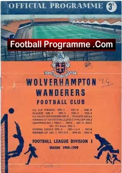 Wolves Wolverhampton v Manchester City 1958 – Champions