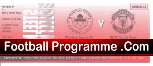 Woodley v Manchester United ?? – Youth – Unused Ticket