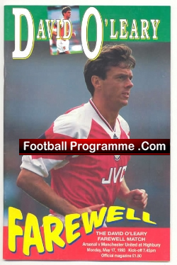 Arsenal v Manchester United 1993 – David O’Leary Farewell Last