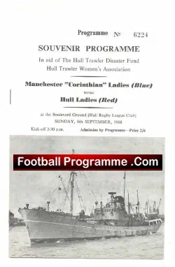 Manchester Corinthians Ladies v Hull 1968 - Trawler Disaster Womens Football