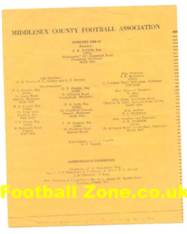 Kingsbury v Southall 1969 – Middlesex Cup Final