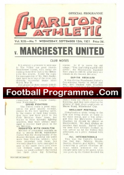 Charlton Athletic v Manchester United 1951