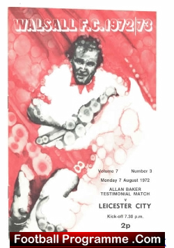 Alan Baker Testimonial Benefit Match Leicester City 1972