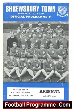 Shrewsbury Town v Arsenal 1968 – FA Cup