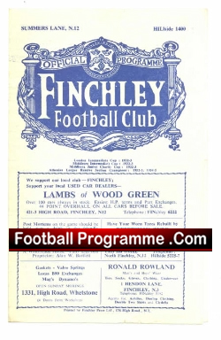 Finchley v Walton Hersham 1957