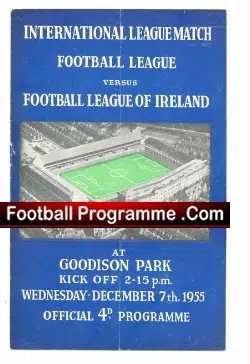 Football League v Irish Football League 1955 – Goodison Park
