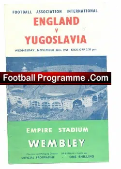 England v Yugoslavia 1956